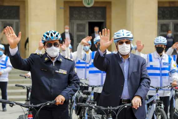 شهردار اصفهان : پلیس های اصفهان پا به رکاب دوچرخه شدند