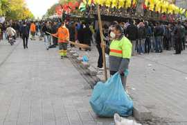 ۱۵ کیلومتر از معابر کربلا توسط   ۱۲۸ پاکبان شهرداری اصفهان  نظافت شد